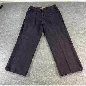 Tommy Bahama Silk Blend Corduroy Pants Men's 35x28 Purple Casual Straight Leg